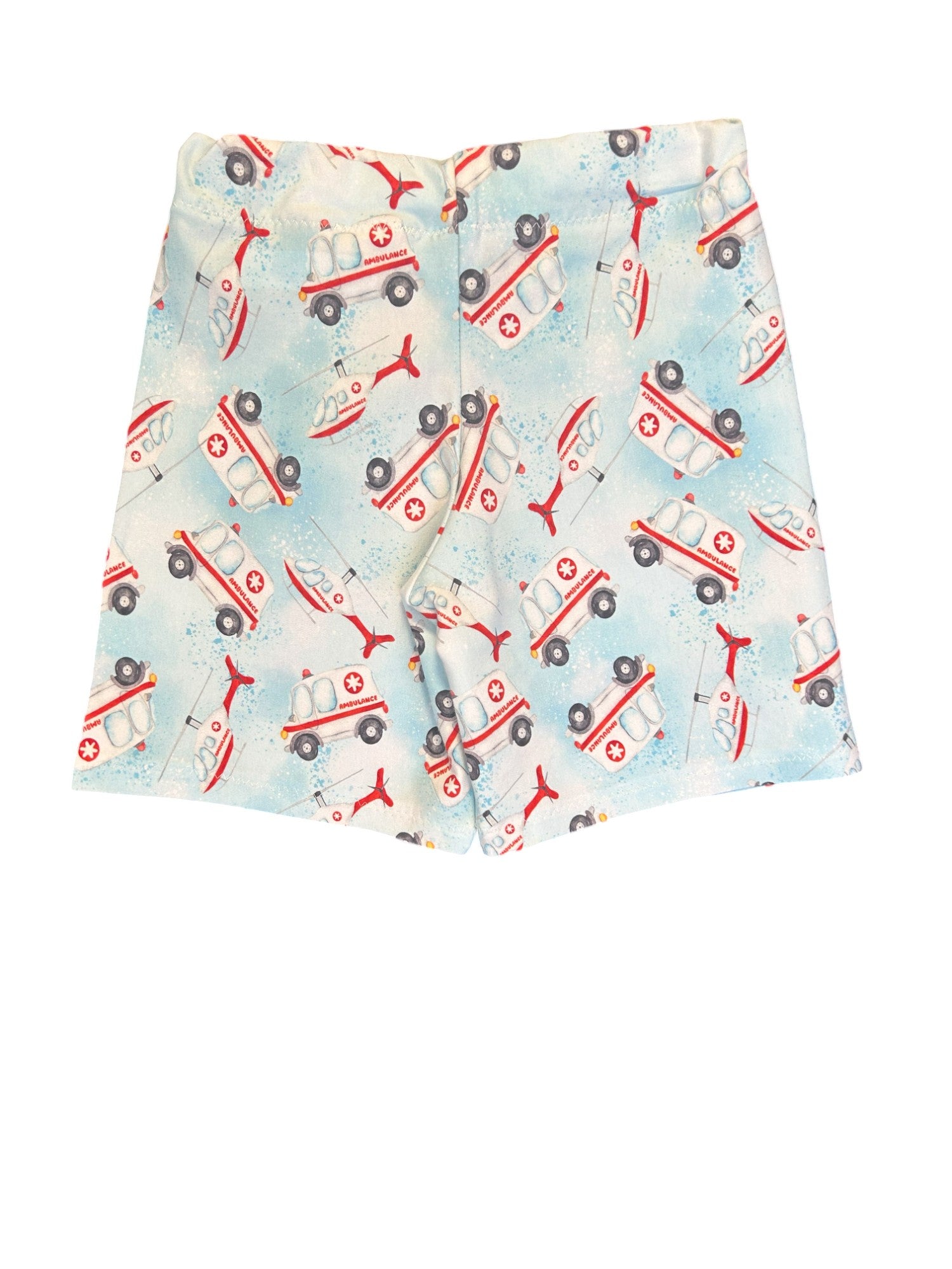 Ambulance toddler outfit – size 2
Handmade emergency vehicle T shirt and shorts set
