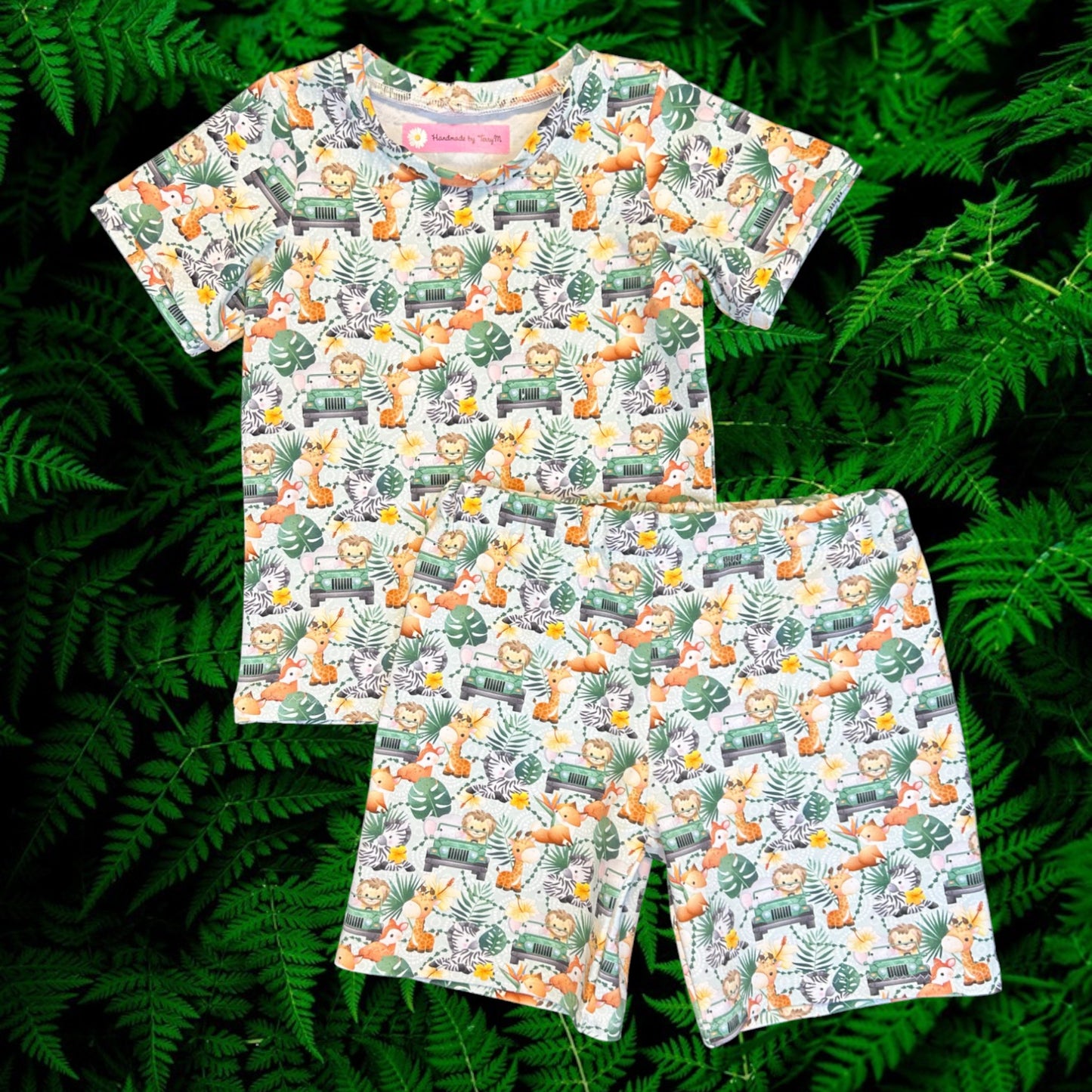 Animal Safari T-Shirt & Shorts- Size 2