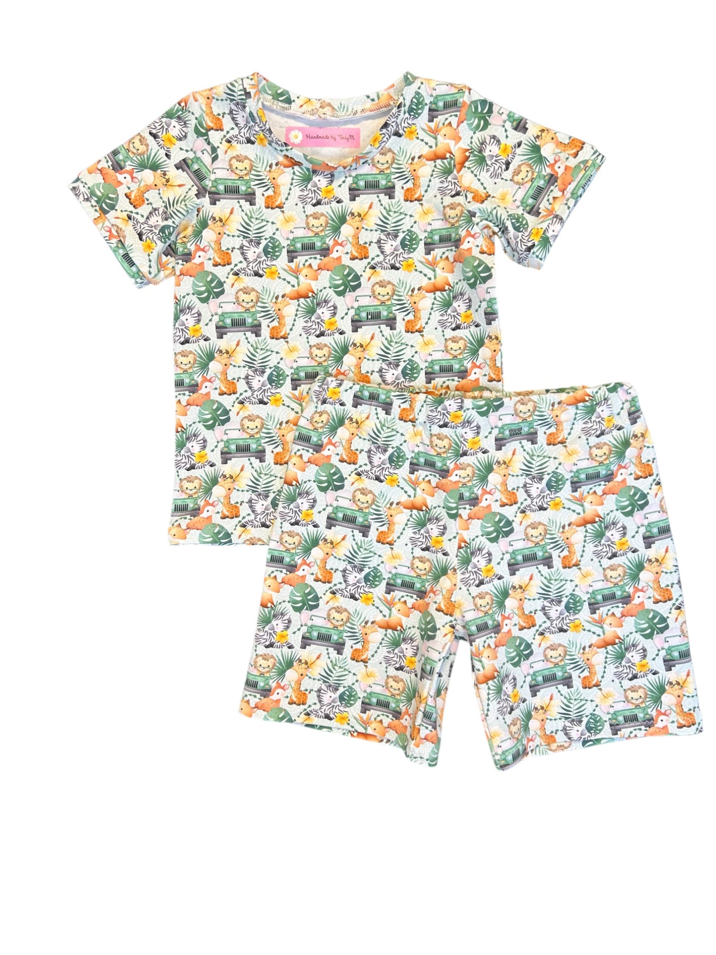 Animal Safari T-Shirt & Shorts- Size 2