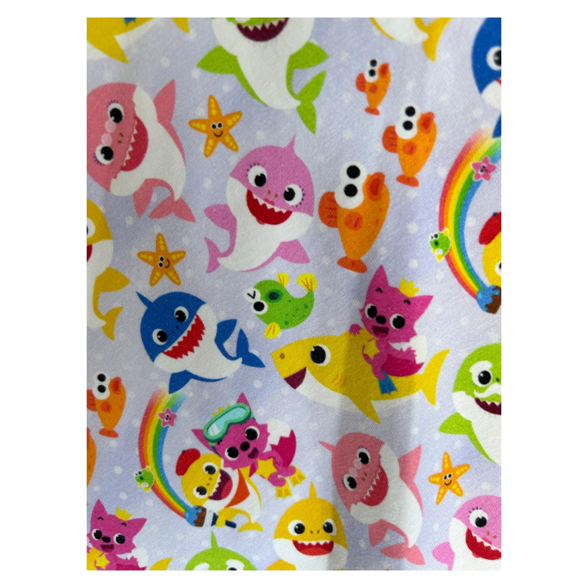 Lilac baby shark dress – size 1
Handmade colourful undersea skater dress
