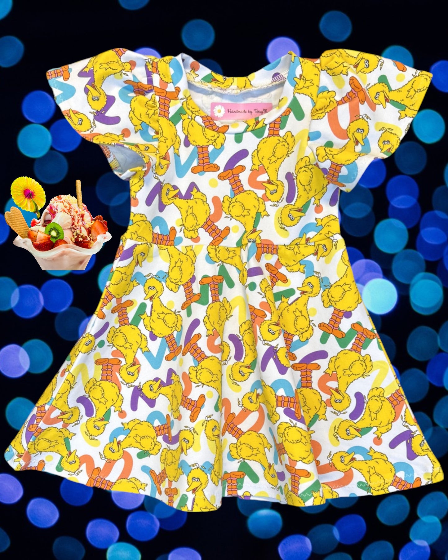 Big Yellow Bird Dress- Size 1