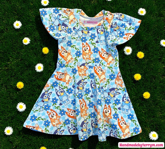 Blue Bluey Dress - Size 3