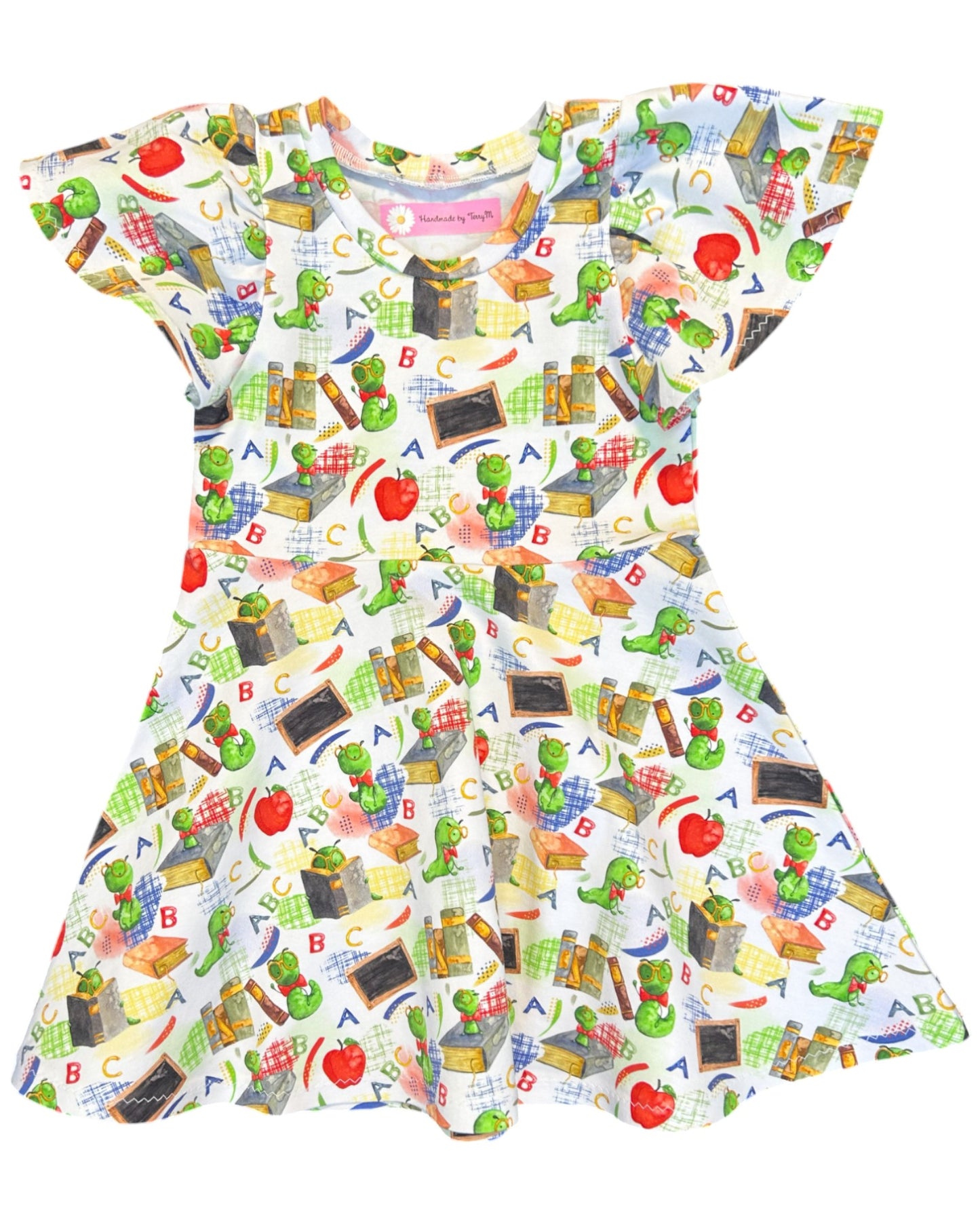 Bookworm girls dress – size 2
Handmade reading themed skater dress
