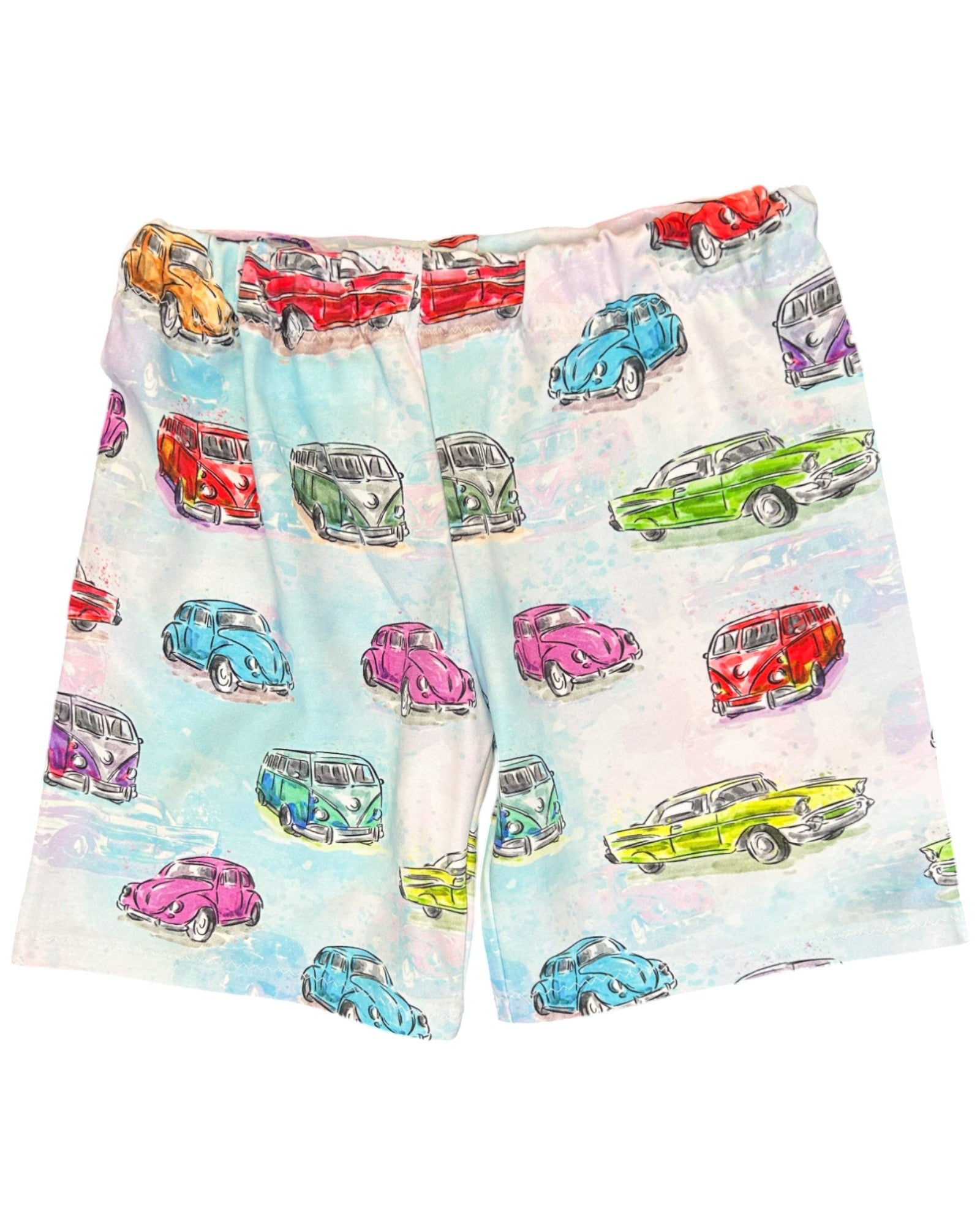 Coloured cars kids outfit – size 4
Handmade vehicle T shirt and shorts set
