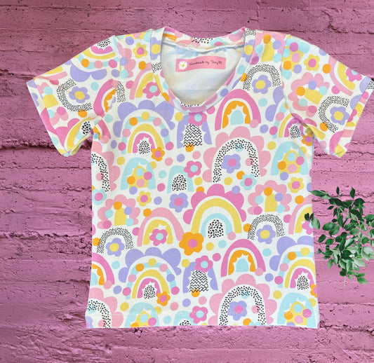 Coloured Rainbow Tshirt - Size 1