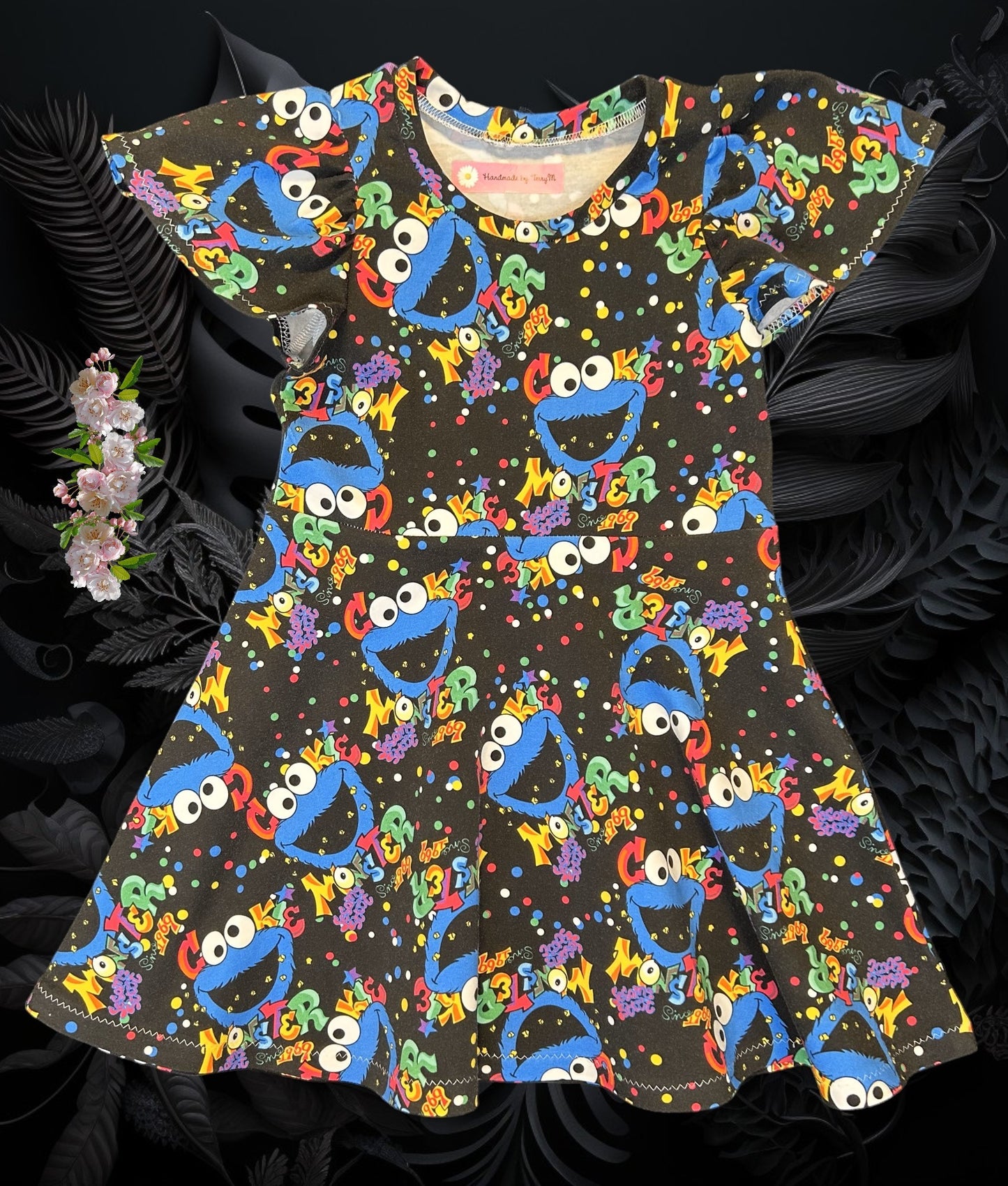 Blue Monster Face Dress - Size 3