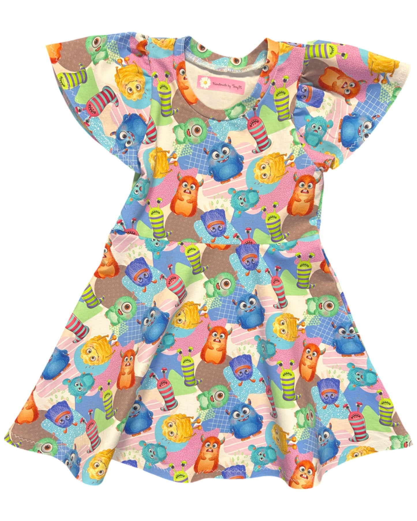 Cute Monster Dress  - Size 3