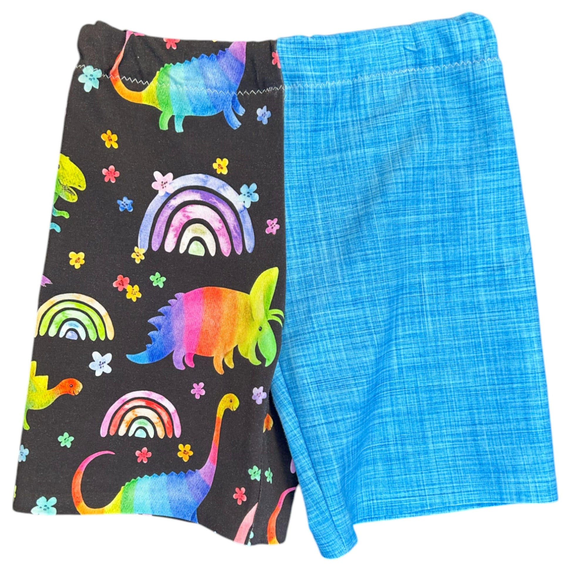 Rainbow dinosaur kids outfit – size 3”
“Handmade colourful dino T shirt and shorts set”
