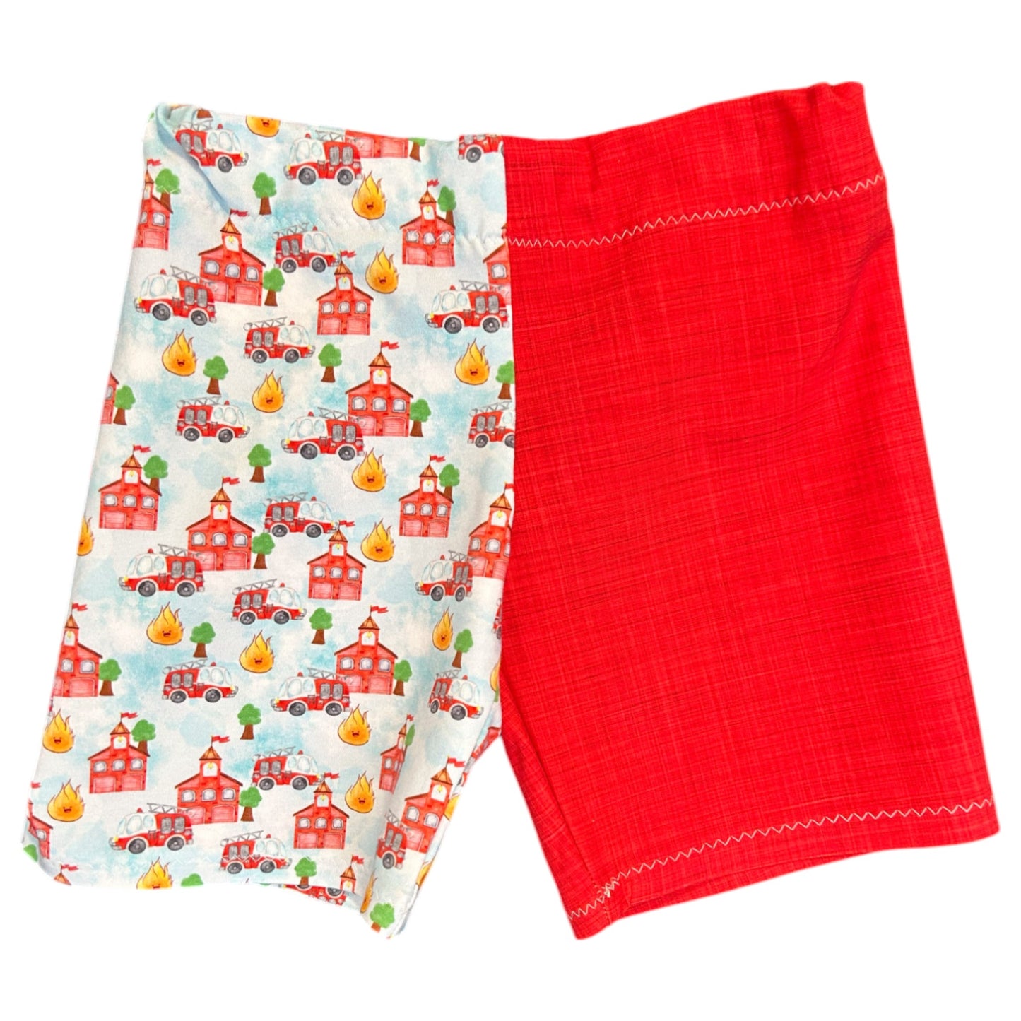 “Fire engine toddler outfit – size 2”
“Handmade fire house T shirt and shorts set”
