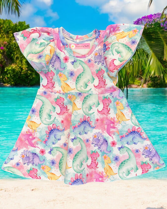 Cute Girl Dino Dress- Size 1