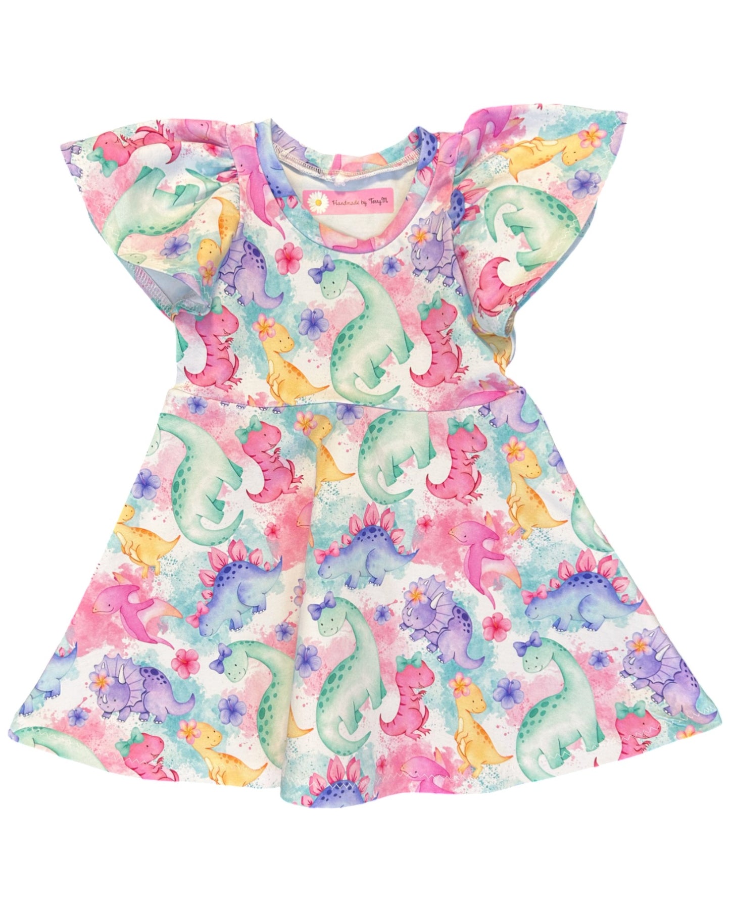 Cute Girl Dino Dress- Size 1