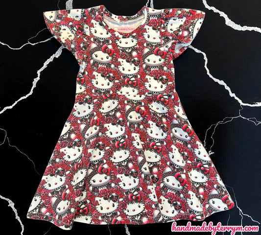 Goth Hello Kitty Dress - Size 4