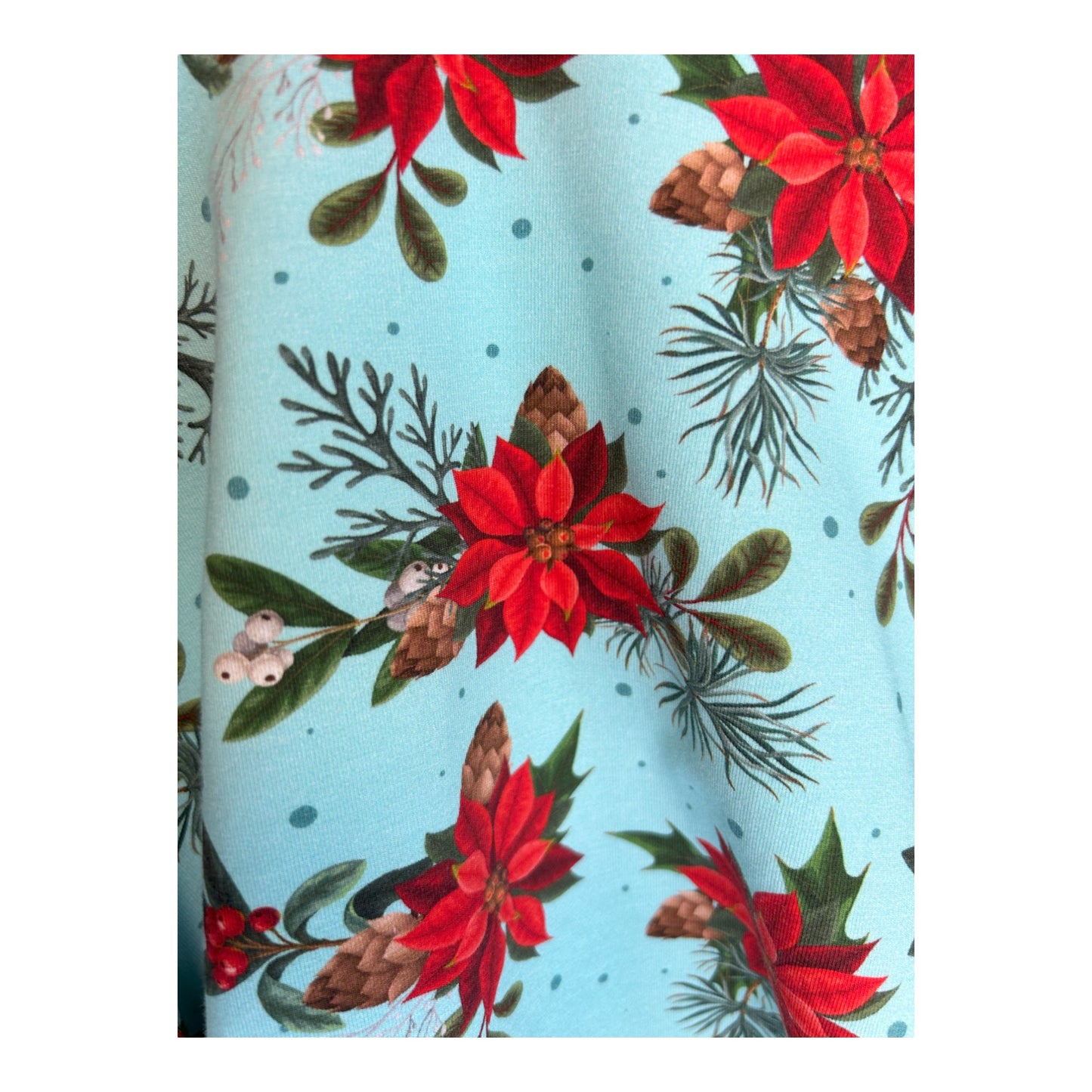 Red Flower Christmas Dress - Size 3