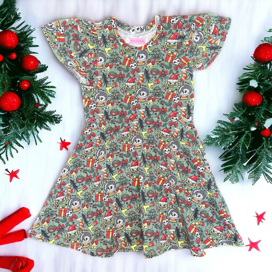 Spooky Christmas Dress - Size 6