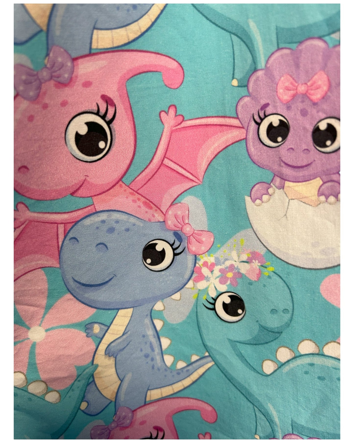 Pink & Blue Dinosaur Dress - Size 2