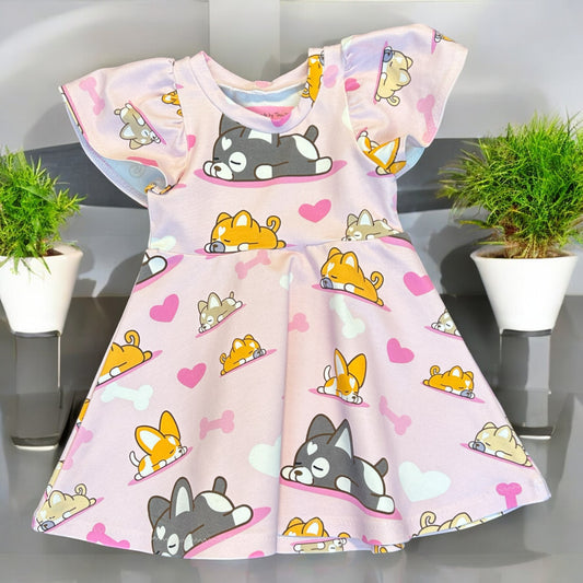 Sleeping Puppies Dress- Size 1