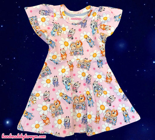 Pink Bluey Dress - Size 3