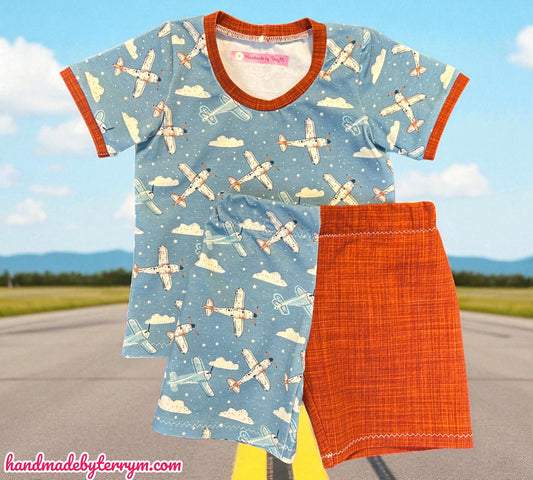 Planes T-Shirt & Shorts Set - Size 1