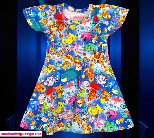 Bright Pokemon Dress - Size 2