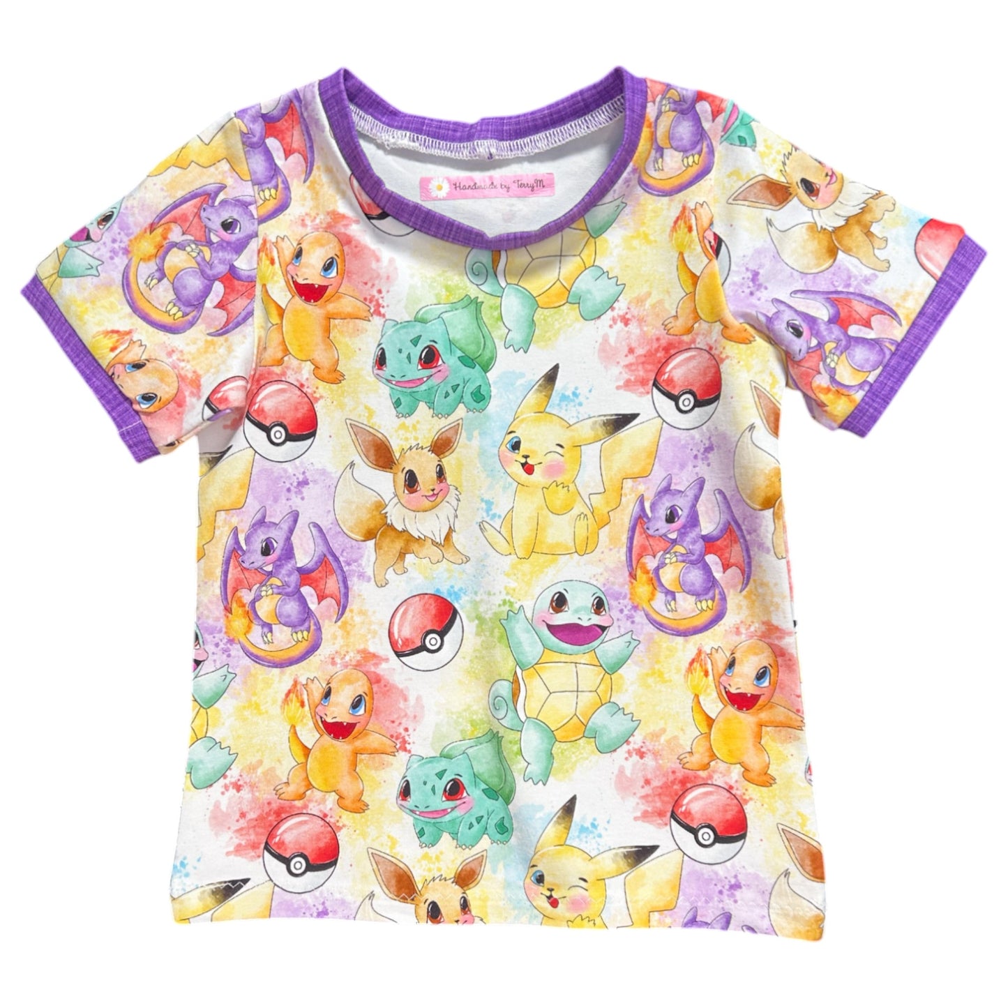 Poke kids outfit – size 2
Handmade character T shirt and shorts set
