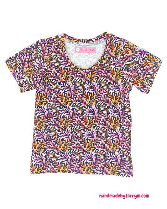 Pretty Purple Leaves Tshirt - Size 3