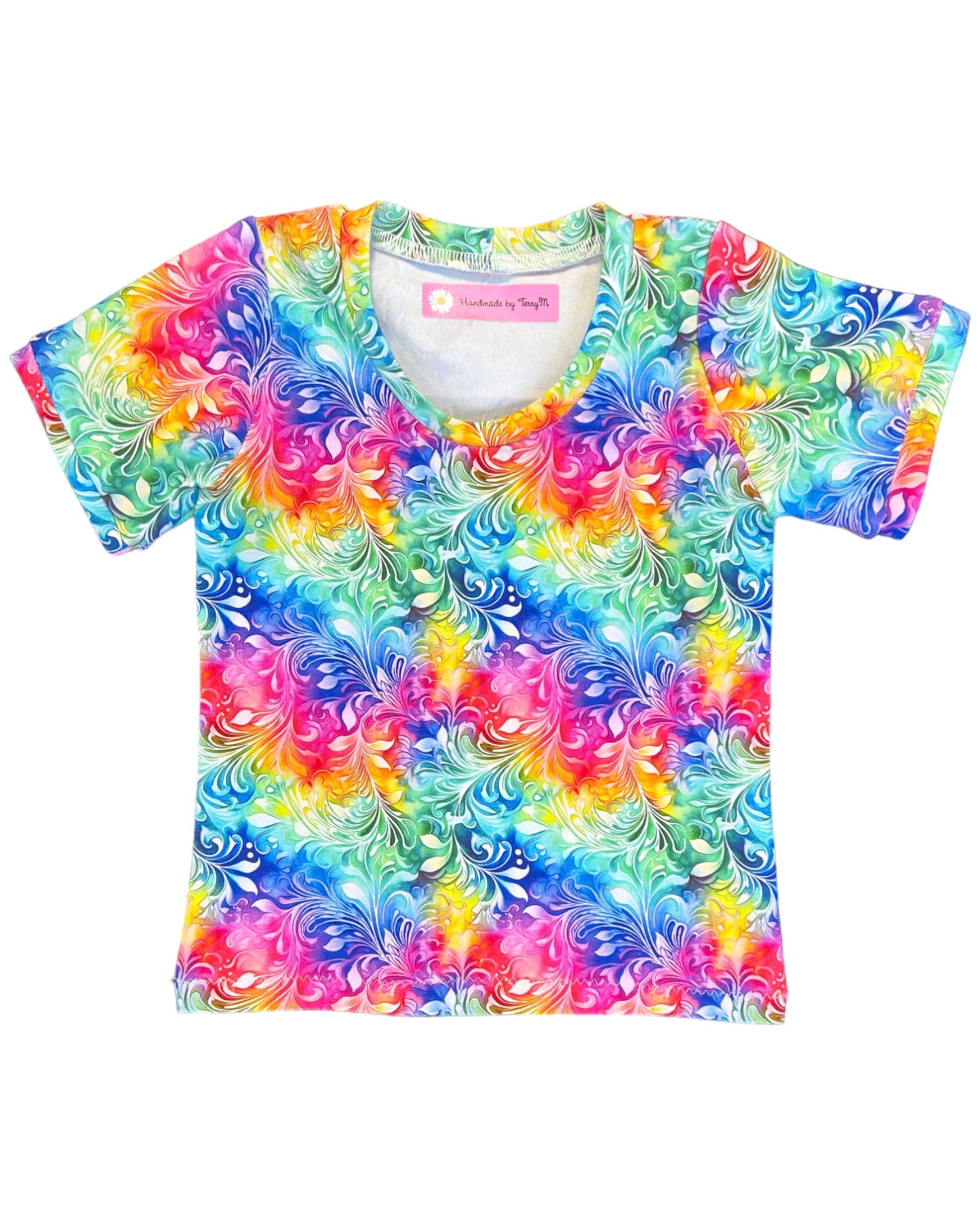 Rainbow Feathers T-shirt - Size 1