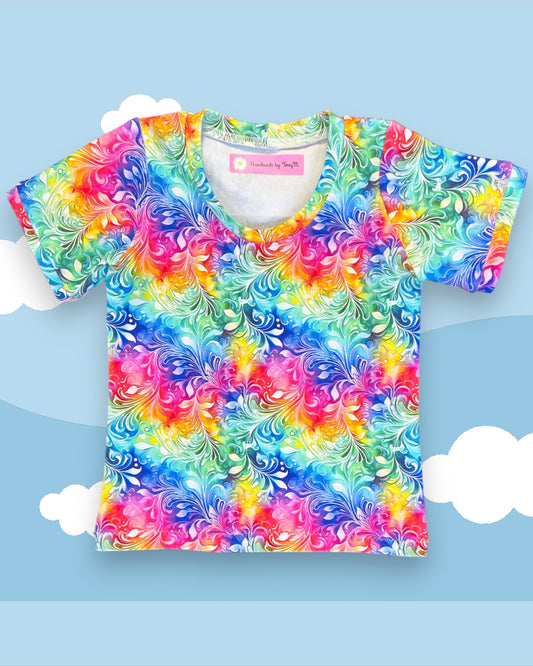 Rainbow Feathers T-shirt - Size 1