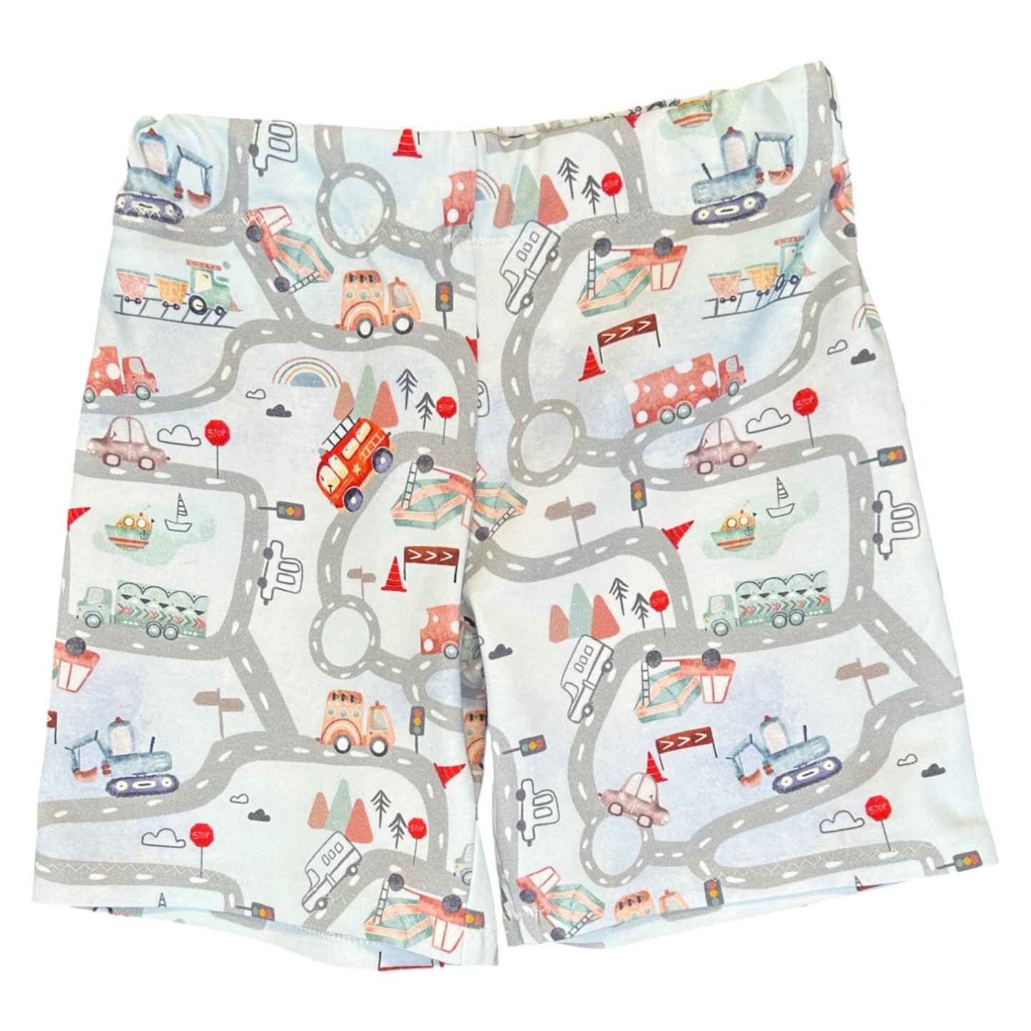 Road track kids outfit – size 3
Handmade grey vehicle T shirt and shorts set
