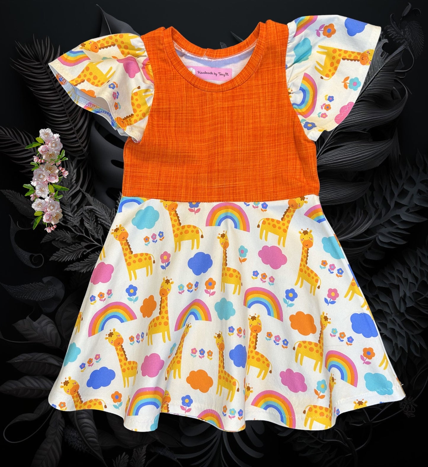 Giraffes & Rainbows Dress - Size 3