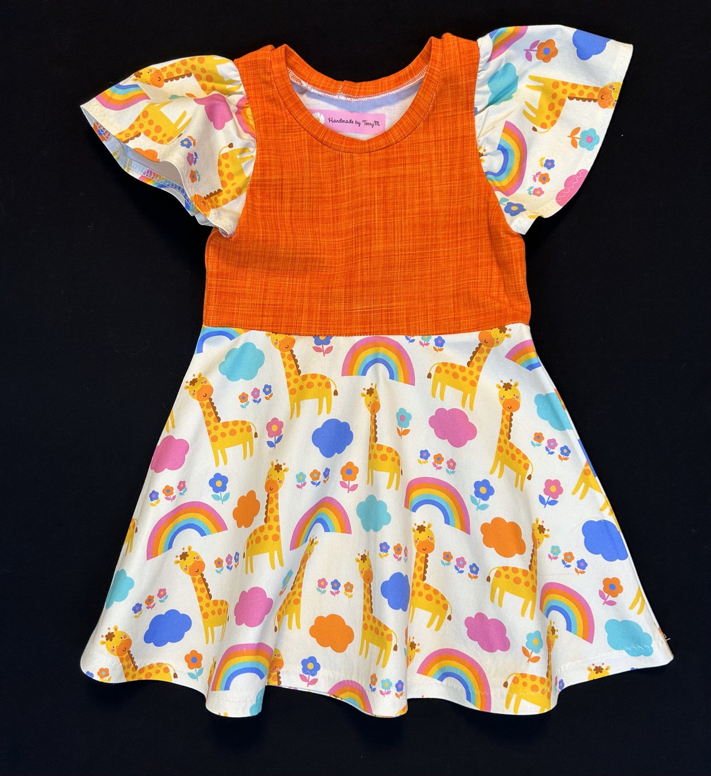 Giraffes & Rainbows Dress - Size 3