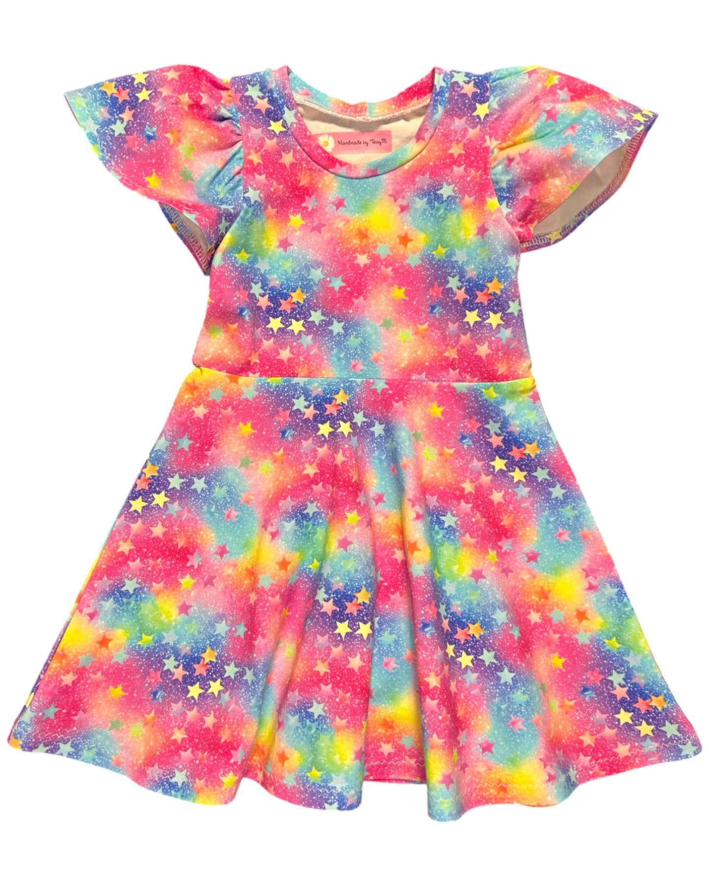 Rainbow Stars Dress- Size 3