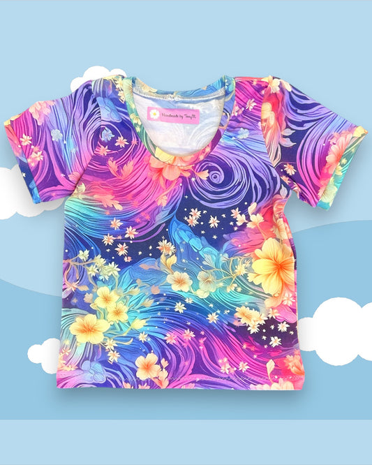 Swirly Flowers T-shirt - Size 1